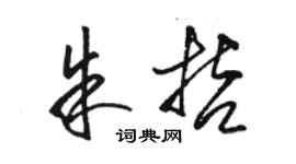 骆恒光朱哲草书个性签名怎么写