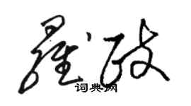 骆恒光罗政草书个性签名怎么写