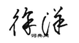 骆恒光徐洋草书个性签名怎么写