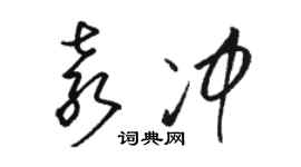 骆恒光袁冲草书个性签名怎么写