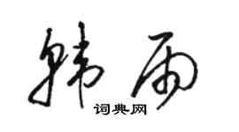 骆恒光韩雨草书个性签名怎么写