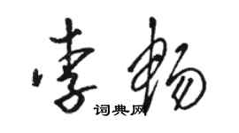 骆恒光李畅草书个性签名怎么写
