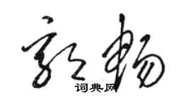 骆恒光郭畅草书个性签名怎么写