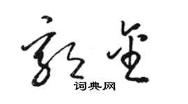 骆恒光郭金草书个性签名怎么写