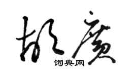骆恒光胡广草书个性签名怎么写