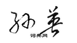 骆恒光孙英草书个性签名怎么写