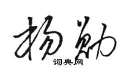 骆恒光杨勋草书个性签名怎么写