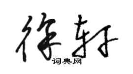骆恒光徐轩草书个性签名怎么写