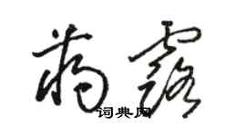 骆恒光蒋露草书个性签名怎么写