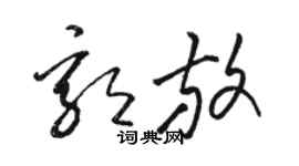 骆恒光郭放草书个性签名怎么写