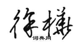 骆恒光徐桦草书个性签名怎么写