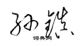骆恒光孙镇草书个性签名怎么写