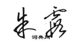 骆恒光朱霞草书个性签名怎么写