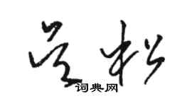 骆恒光吴松草书个性签名怎么写
