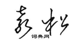 骆恒光袁松草书个性签名怎么写