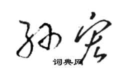 骆恒光孙宏草书个性签名怎么写