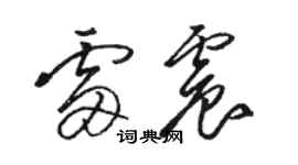 骆恒光雷震草书个性签名怎么写