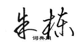 骆恒光朱栋草书个性签名怎么写