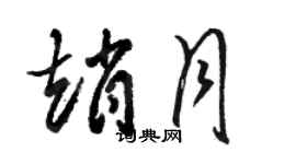 骆恒光赵月草书个性签名怎么写