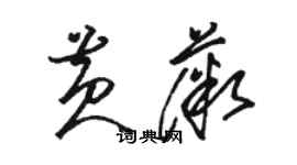 骆恒光黄薇草书个性签名怎么写