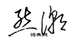 骆恒光熊潮草书个性签名怎么写