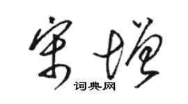 骆恒光宋增草书个性签名怎么写
