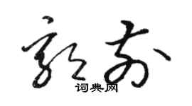 骆恒光郭前草书个性签名怎么写
