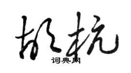 骆恒光胡杭草书个性签名怎么写
