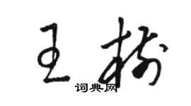 骆恒光王树草书个性签名怎么写