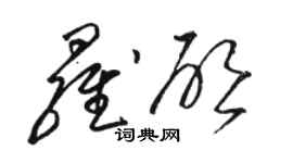 骆恒光罗启草书个性签名怎么写