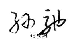 骆恒光孙弛草书个性签名怎么写