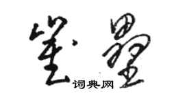 骆恒光崔垒草书个性签名怎么写