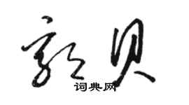 骆恒光郭贝草书个性签名怎么写