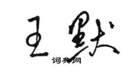 骆恒光王默草书个性签名怎么写
