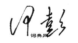 骆恒光何彭草书个性签名怎么写