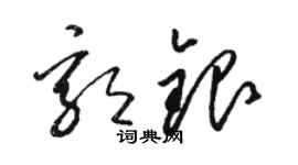 骆恒光郭银草书个性签名怎么写