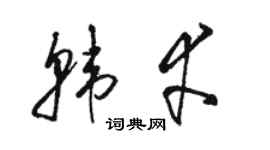 骆恒光韩幸草书个性签名怎么写