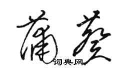 骆恒光蒲葵草书个性签名怎么写