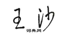 骆恒光王沙草书个性签名怎么写