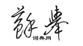 骆恒光苏举草书个性签名怎么写