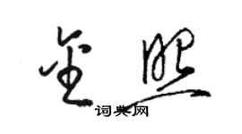 骆恒光金照草书个性签名怎么写
