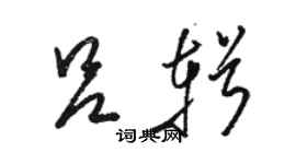 骆恒光吕辑草书个性签名怎么写