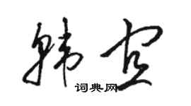 骆恒光韩宜草书个性签名怎么写