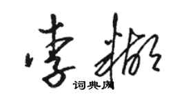 骆恒光李糊草书个性签名怎么写