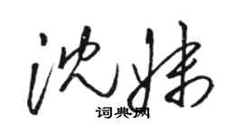 骆恒光沈妹草书个性签名怎么写