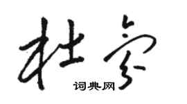 骆恒光杜氛草书个性签名怎么写