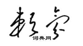 骆恒光赖氛草书个性签名怎么写