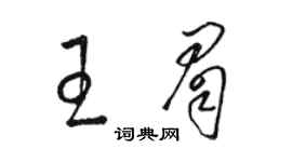 骆恒光王眉草书个性签名怎么写