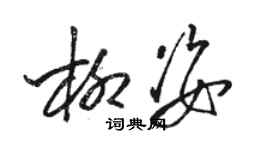 骆恒光柳姿草书个性签名怎么写