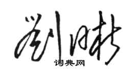 骆恒光刘晰草书个性签名怎么写